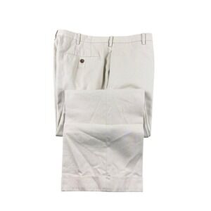 Etro Milano Light Tan Canvas Mens Flat Front Twill Trouser Size 34x31